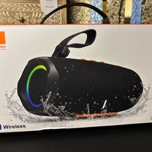 Charce6 Portable Wireless Speaker with LED Lights - Black